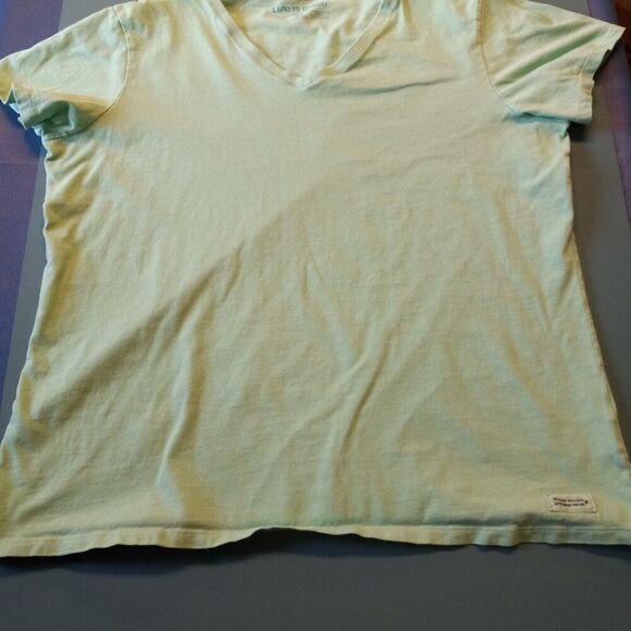 Life Is Good Women's XL Cotton Green Short Sleeve T-Shirt Comfy Cottagec… - Picture 1 of 6